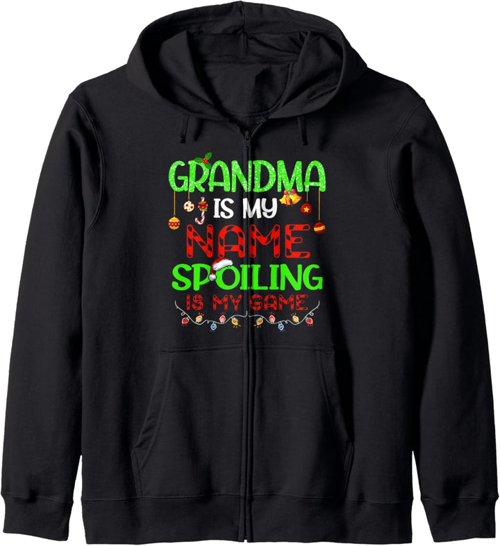 Lustiges Shirt "Grandma is my name Spoiling is my Game Grandma" Kapuzenjacke