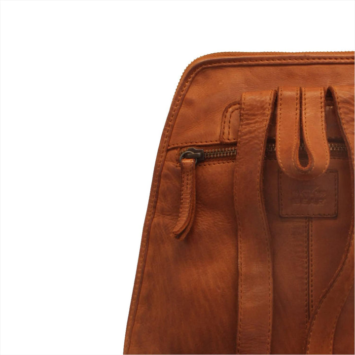 Bear-Design Rucksack Iris CL 32852 | Echtes Leder in Cognac