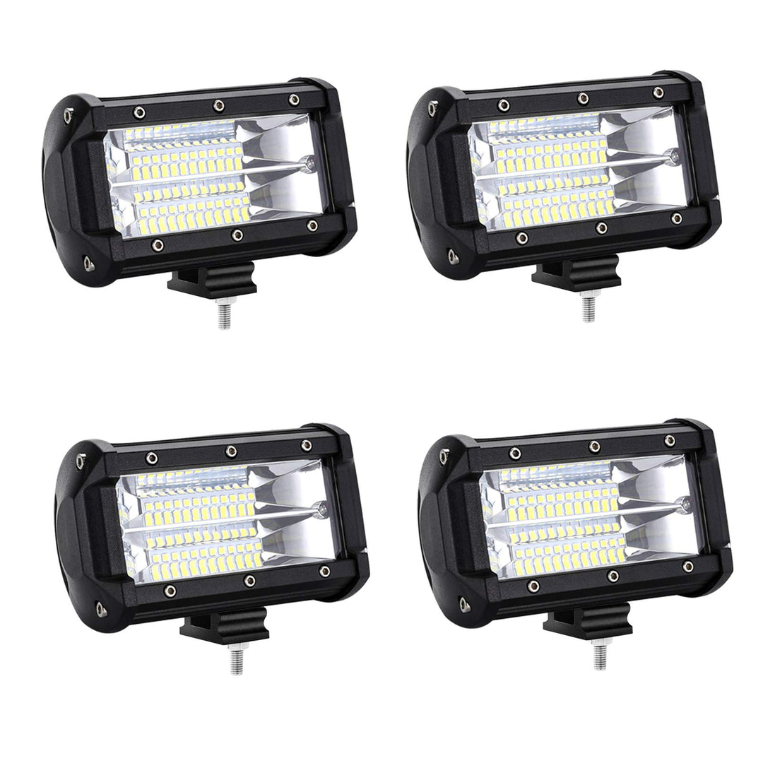 LZQ Arbeitsscheinwerfer 4 x 72W LED Zusatzscheinwerfer Offroad Scheinwerfer 21600LM 10-30V 6000K Arb