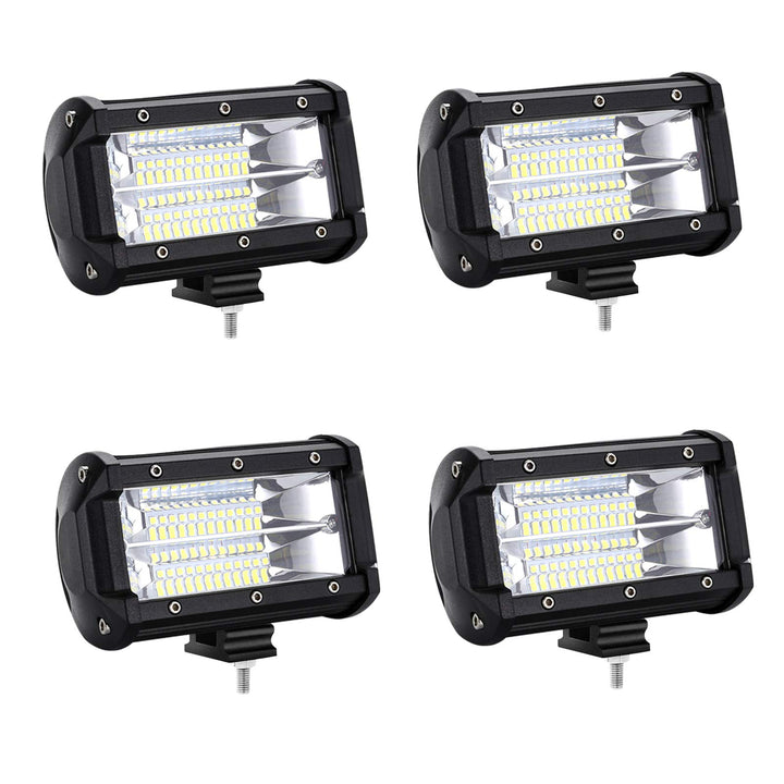 LZQ Arbeitsscheinwerfer 4 x 72W LED Zusatzscheinwerfer Offroad Scheinwerfer 21600LM 10-30V 6000K Arb