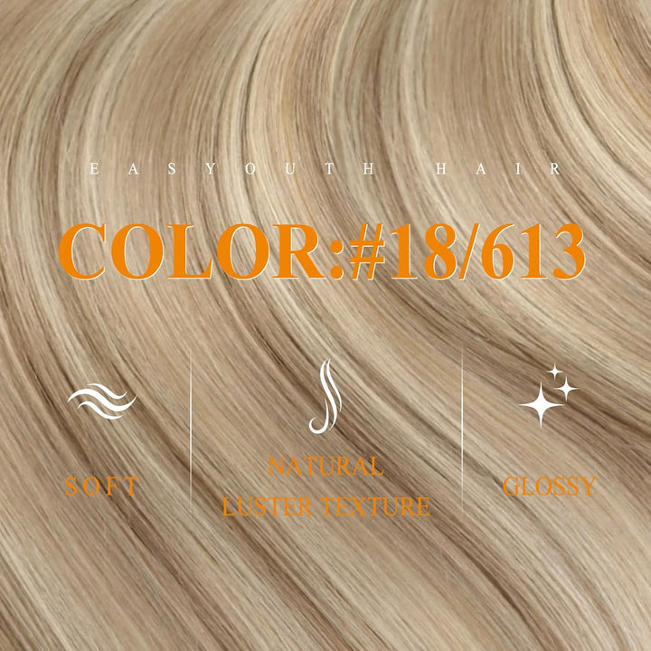 Easyouth Blond Tape Extensions Echthaar Tape in Haarverlangerung Naturlich Tape in Echthaar Extensio