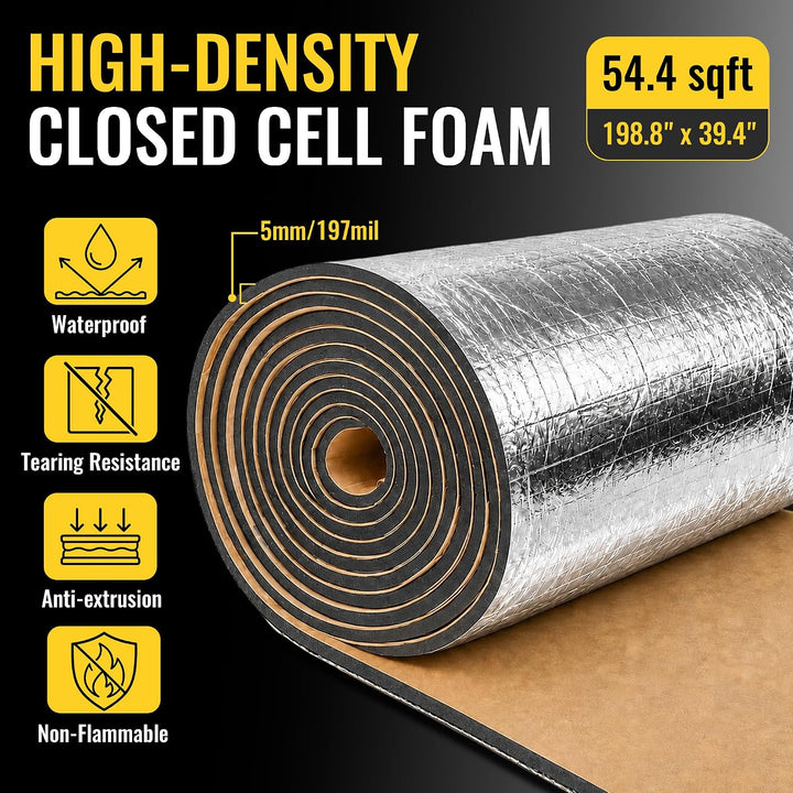 uxcell 197mil 54.4sqft Dämmmatte Auto Schallschutzmatte Isolierung Matte Schallschutz für Kfz 198.8x