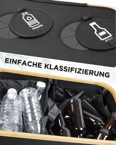 SOUTHGATE Pfandflaschen Sammelbehälter 2 Fächer, 170L Pfandbehälter, Leergut & Altglas Aufbewahrung