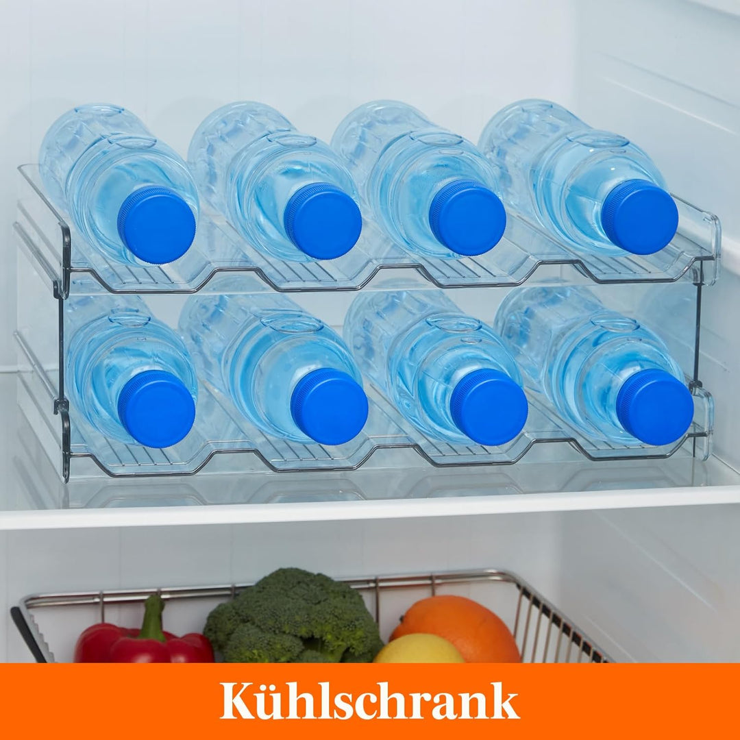 Lifewit Stapelbarer Flaschenhalter für Schrank, Gefrierschrank, Vorratskammer - Kunststoff-Wasserfla