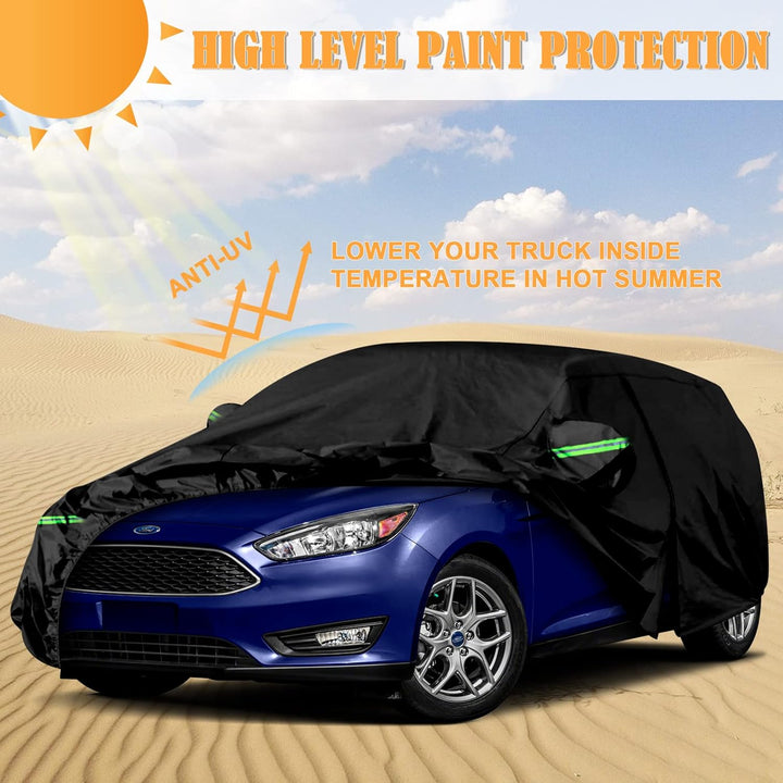 Auto Abdeckung Vollgarage Passend für Ford Focus 2010-2022, Auto Abdeckplane Wasserdicht Atmungsakti