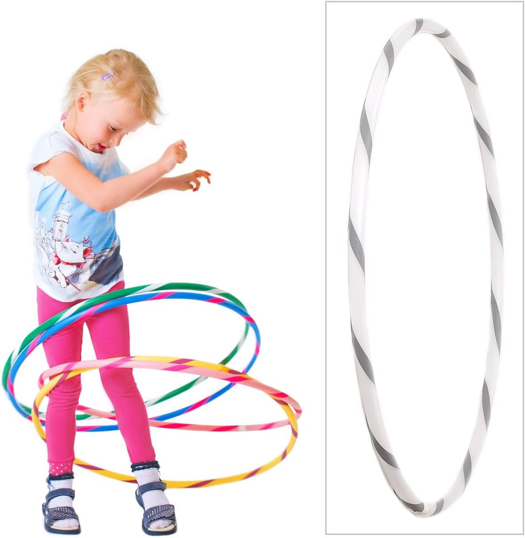 HOOPOMANIA Bunter Kinder Hula Hoop [Ø60cm - Ø80cm] Hula Hoop für Kinder in vielen Farben Ø70cm Weiss