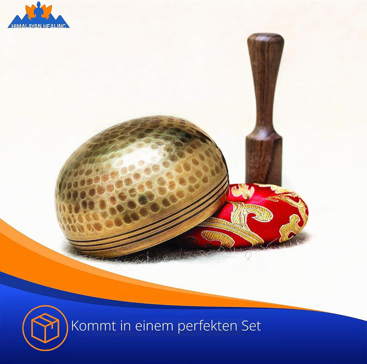 Tibetische Klangschalen-Set 7,6 cm ~ Meditationsklangschale handgehämmert in Nepal für Yoga, Meditat