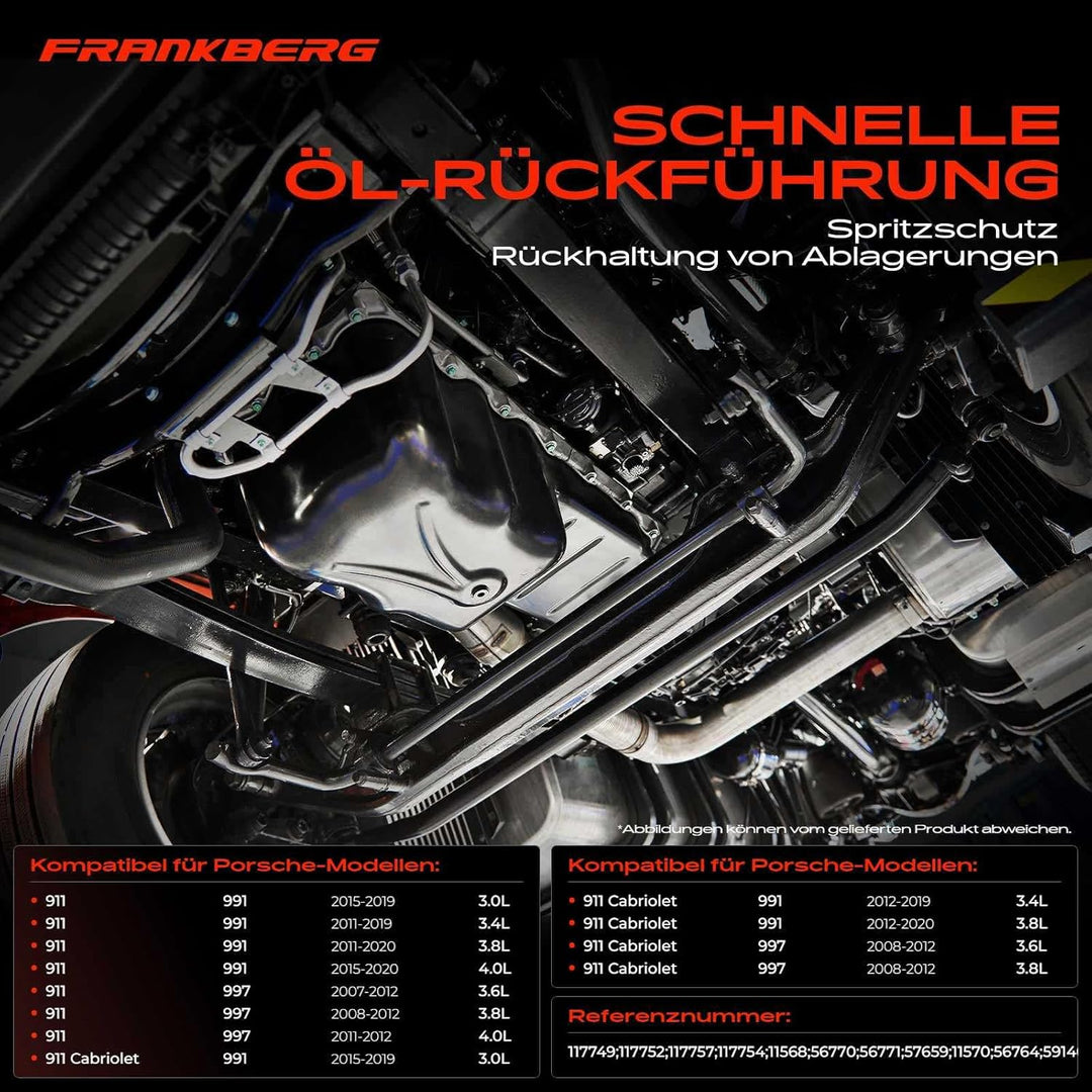 Frankberg Ölwanne für 911 Cabriolet 991 997 3.0L 3.4L 3.6L 3.8L 4.0L 2008-2019 9G132102500