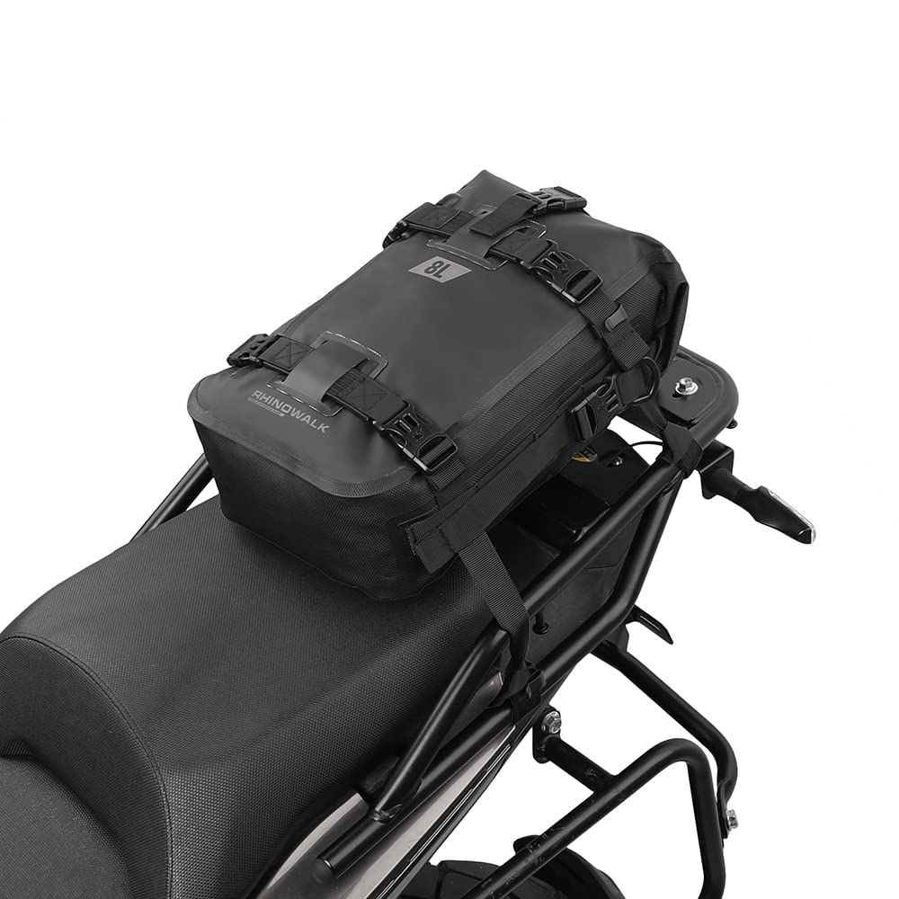 Rhinowalk Multifunktionale Motorradtasche Hecktasche Motorradgepäck 8L Motorradkoffer Satteltaschen