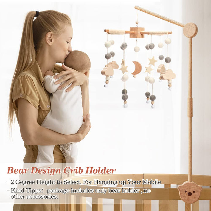 Promise Babe Baby Mobile Halterung Holz Bär Design, Babybett Wickeltisch DIY Mobile Halterung Höhenv