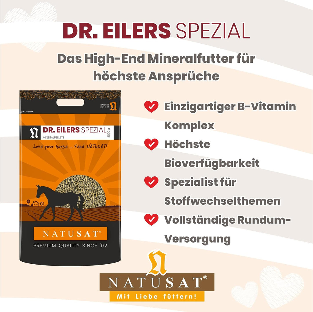 Natusat Dr. Eilers Spezial Pellets 5 kg - Stoffwechsel/KPU bei Pferden - Mineralfuttermittel