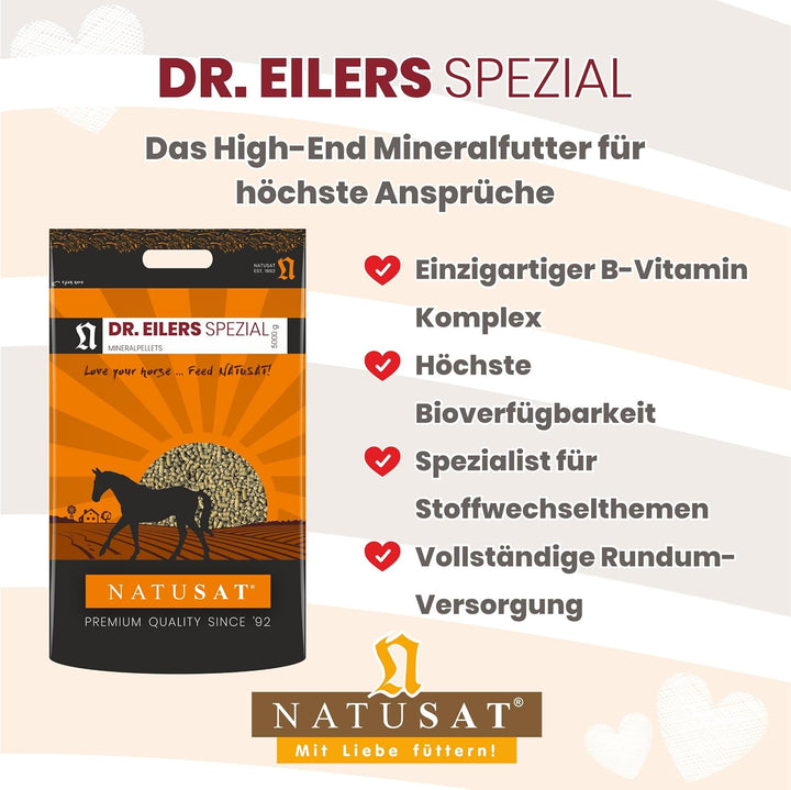 Natusat Dr. Eilers Spezial Pellets 5 kg - Stoffwechsel/KPU bei Pferden - Mineralfuttermittel