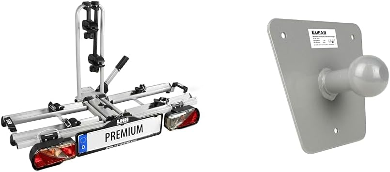 LAS 12011LAS Fahrradträger PREMIUM, für E-Bikes geeignet + EUFAB 16412 Universal Wandhalterung für F