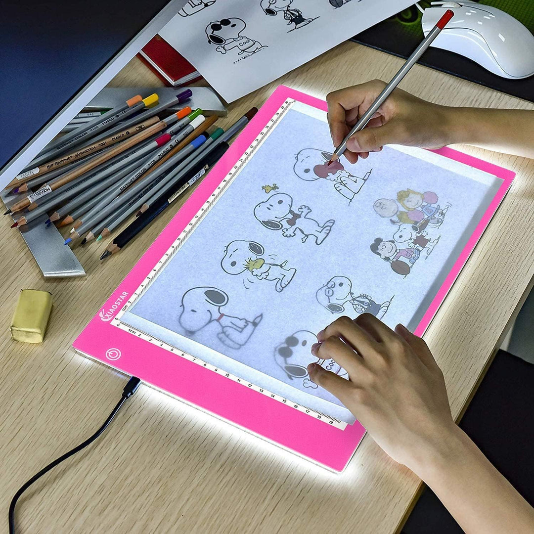 XIAOSTAR A4 Leuchttisch Led Licht Pad Copy Board Lichtplatten,mit einstellbarer Helligkeit,für Künst