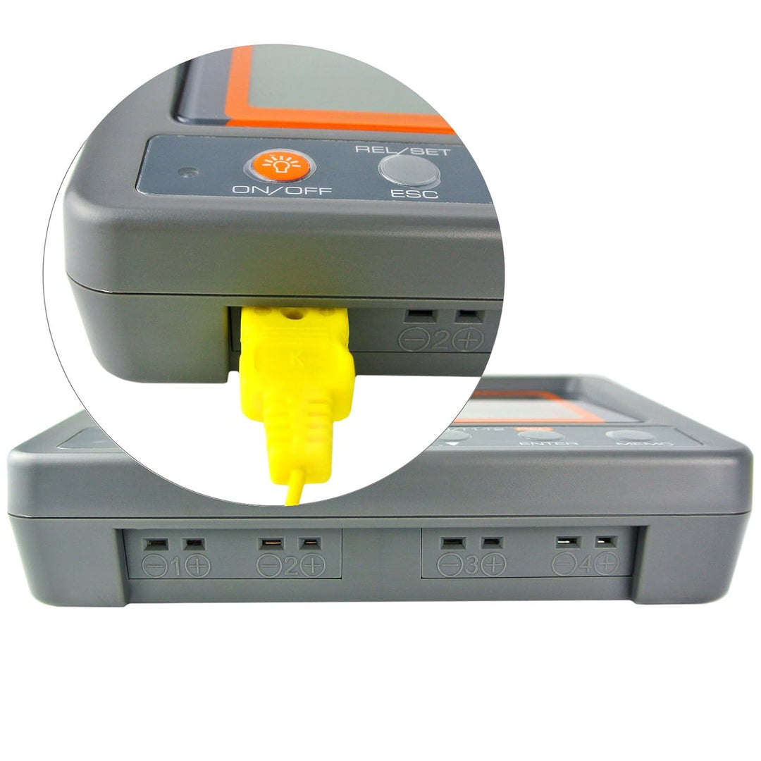Gain Express 4 Kanäle K-Typ Thermoelement Temperatur-Datenlogger Recorder mit SD-Karte, hohe Genauig