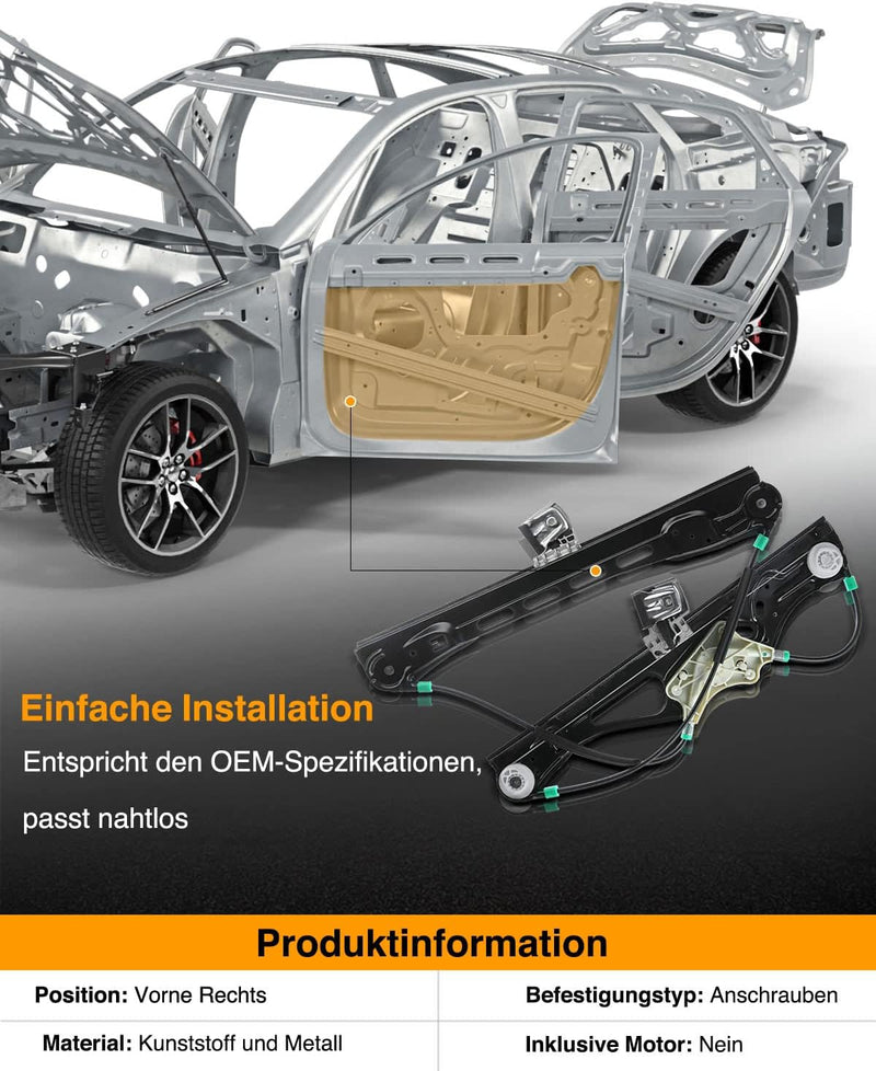 Frankberg Fensterheber Vorne Rechts Kompatibel mit E-Klasse W211 S211 Stufenheck Kombi 2002-2009 211