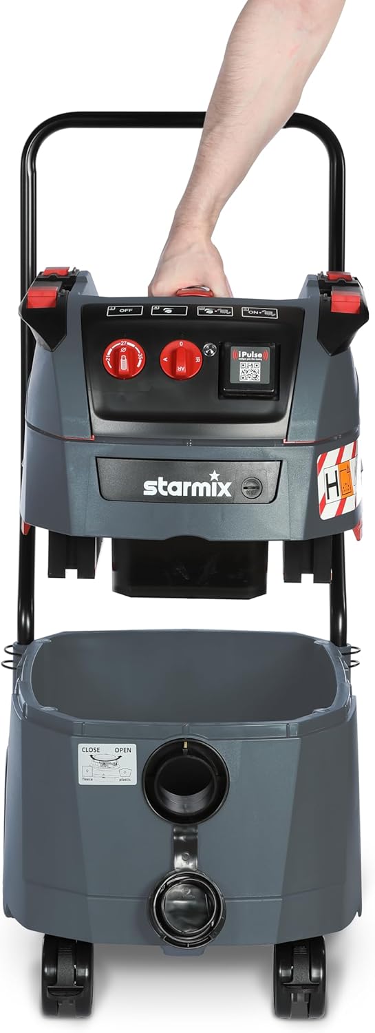 Starmix Nass- und Trockensauger iPulse H-1635 Safe Plus, hochwertiger Sicherheitssauger für Baustell