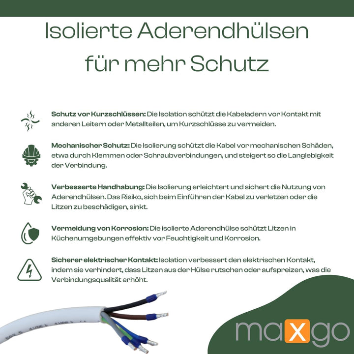 Herdanschlusskabel Anschlusskabel Herd Stromkabel Kunststoffmantelleitung H05VV-F 5X2,5mm² Starkstro