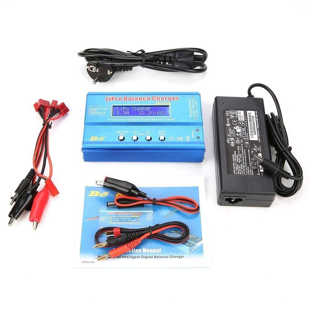 DEWIN Lipo Ladegerät Balancer, B6 80W Digital LCD Balance Ladegerät Entlader zum Parallelen Laden vo