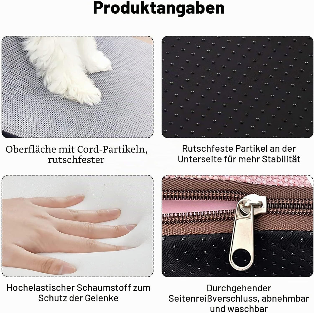 Galatée Hundetreppe, Weiche, Bequeme Haustiertreppe Mit Waschbarem Und Reissverschlussbezug, Einfach