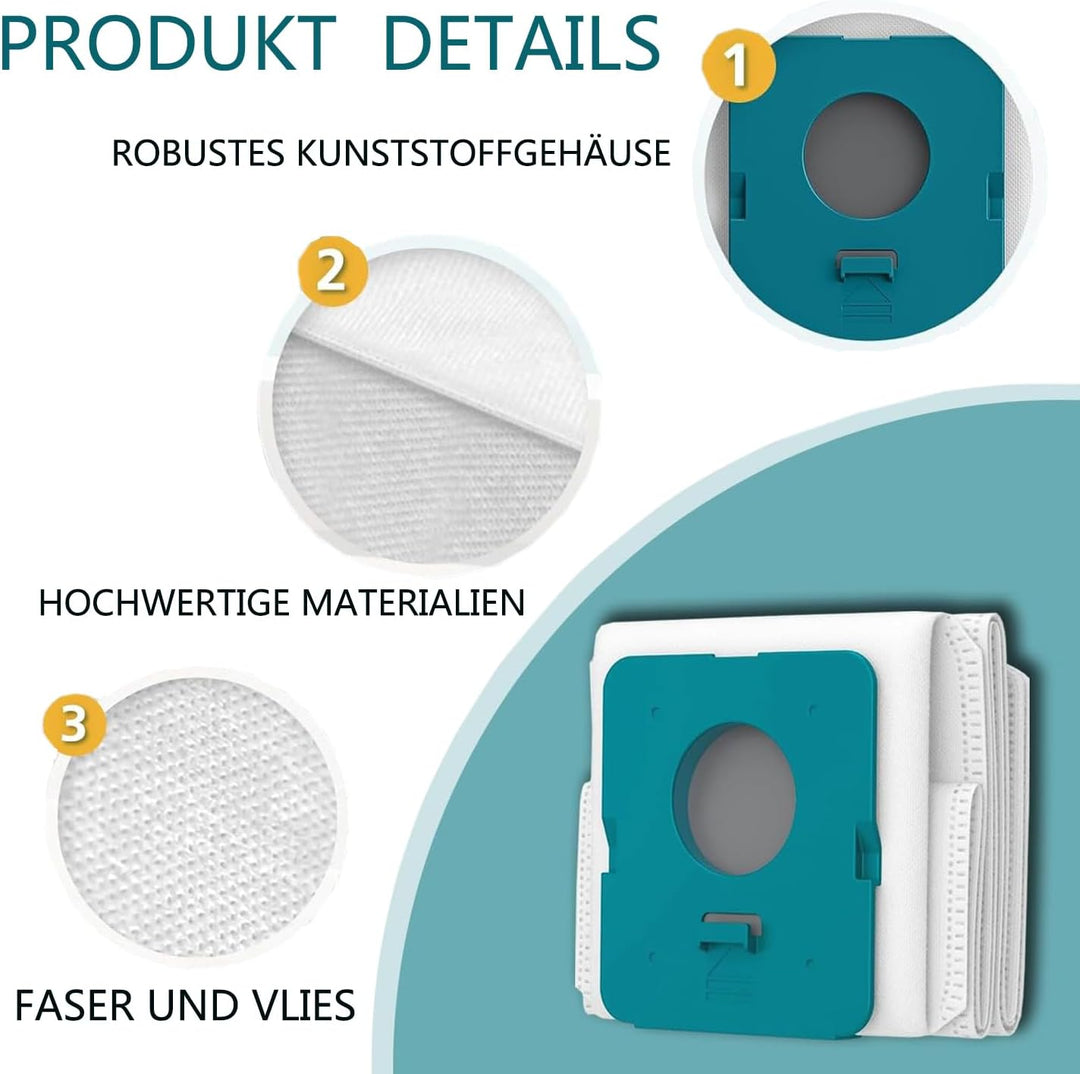 15 Stück Beutel für Staubsauger für Samsung Bespoke Jet VCA-ADB95 Reinigungsstation Set,Staubfilterb