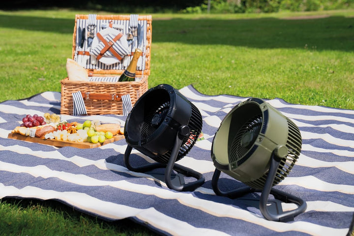 Unold Tischventilator 86655 – Akkuventilator für Outdoor & Indoor | Batteriebetrieben, flexibel eins
