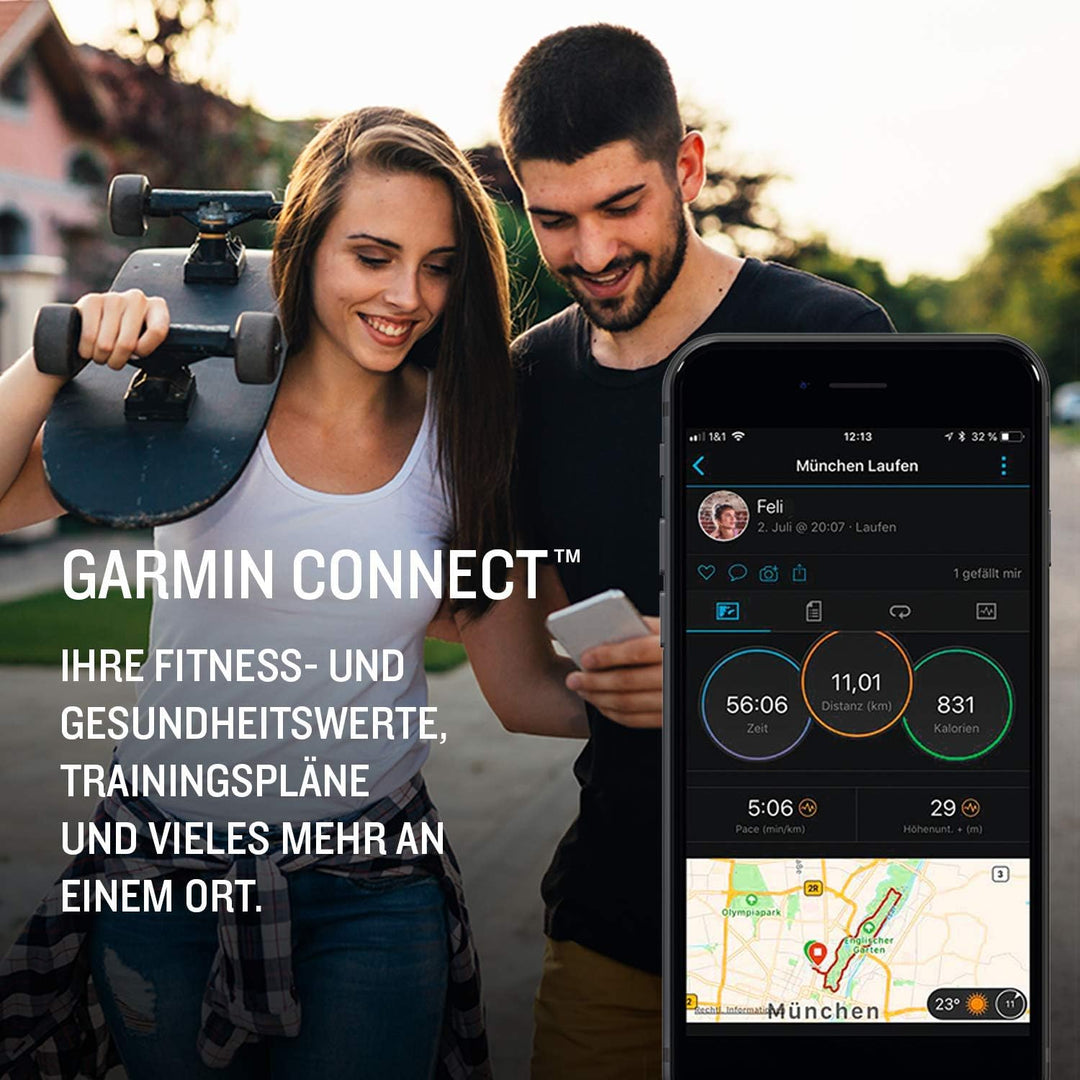 Garmin Instinct - wasserdichte GPS-Smartwatch mit Sport-/Fitnessfunktionen. Herzfrequenzmessung am H