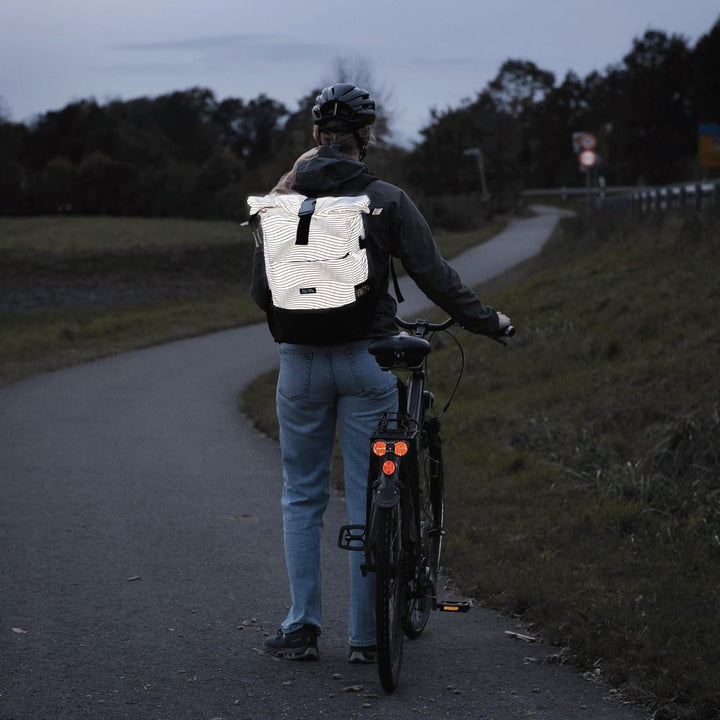 Ela Mo Rucksack Damen - Rolltop schön u. durchdacht - Laptop Rucksäcke für Frauen - Anti Diebstahl T