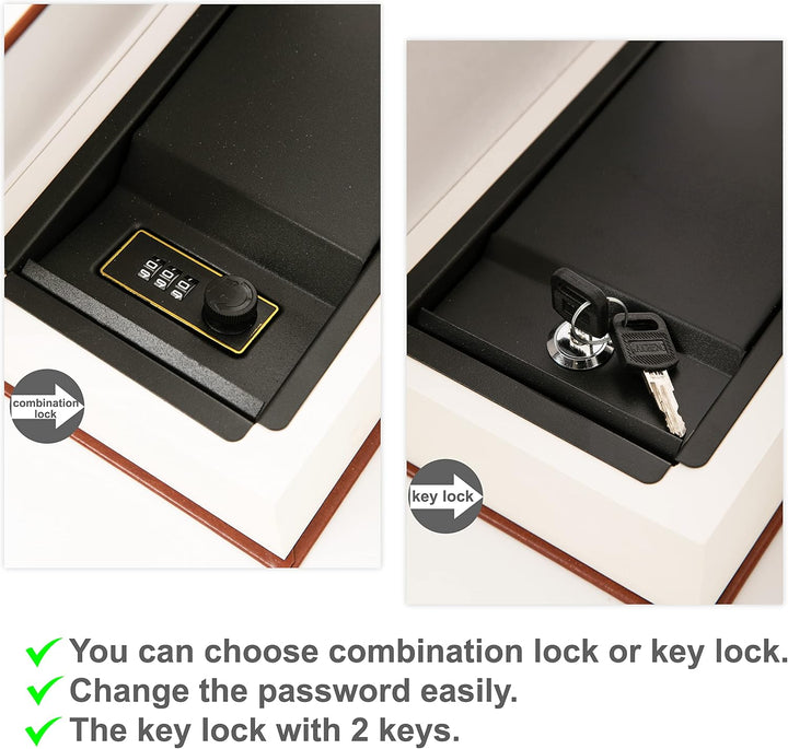 Alice in Wooderland Diversion Book Safe mit echten Seiten, Kombinationsschloss-Box, versteckter Safe