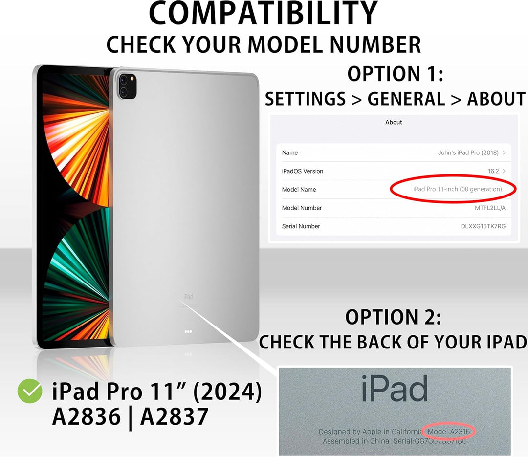 MyGadget Magnetische Sichtschutzfolie kompatibel mit Apple iPad Pro 11 Zoll [ 2024 ] - abnehmbarer A