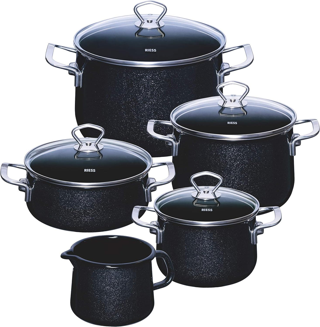 Riess, 0546-009, Spar-Set 5-teilig, NOUVELLE - BLACK MAGIC EXTRA STARK, bestehend aus: Fleischtopf m