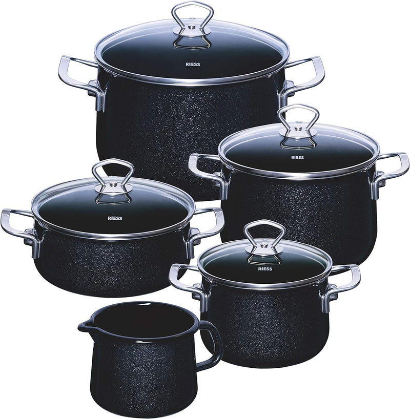 Riess, 0546-009, Spar-Set 5-teilig, NOUVELLE - BLACK MAGIC EXTRA STARK, bestehend aus: Fleischtopf m
