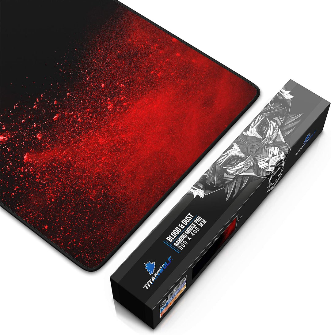 CSL-Computer XXL Speed Gaming Mauspad Titanwolf 900 x 400 mm XXL Mauspad Tischunterlage Grosse Gröss