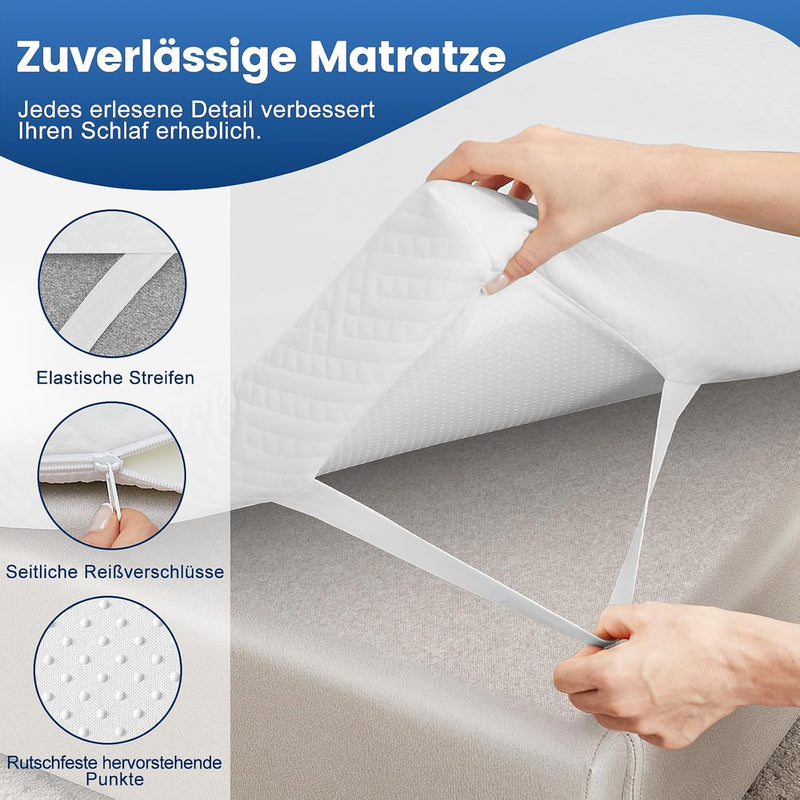 Orshinal Matratzen Topper 90x200cm, 7,5cm Höhe Matratzentopper, Öko-TEX® Zertifiziert,aus Zwei Härte