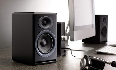Audioengine P4 Passive Bookshelf Speakers | Home Stereo High-Performing 2-Way Desktop Speakers (Blac