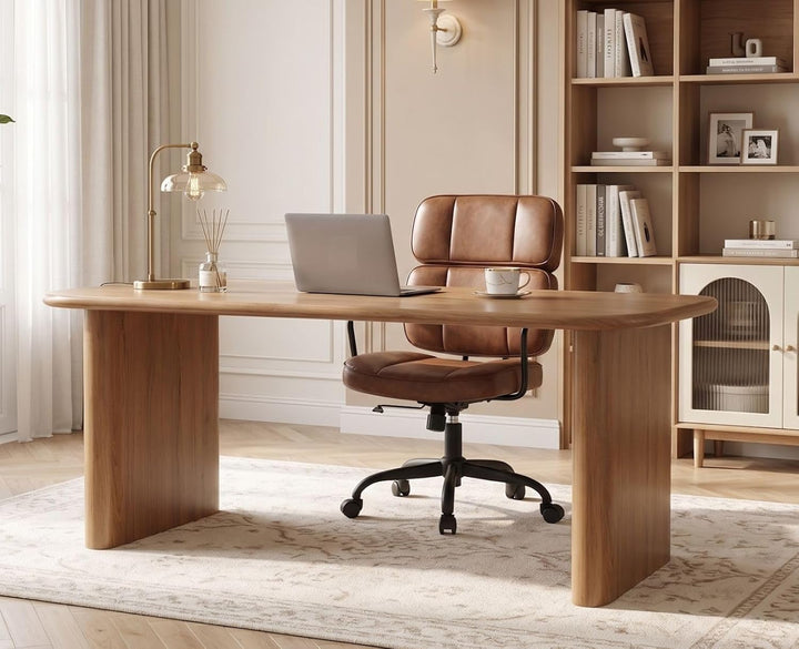 chairus Schreibtischstuhl Bürostuhl Ergonomisch für Arbeitszimmer PU Leder 360° Drehstuhl Höhenverst