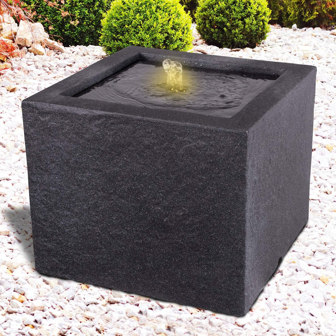 Gartenbrunnen Brunnen Zierbrunnen Zimmerbrunnen Springbrunnen Brunnen mit LED-Licht 230V Wasserfall