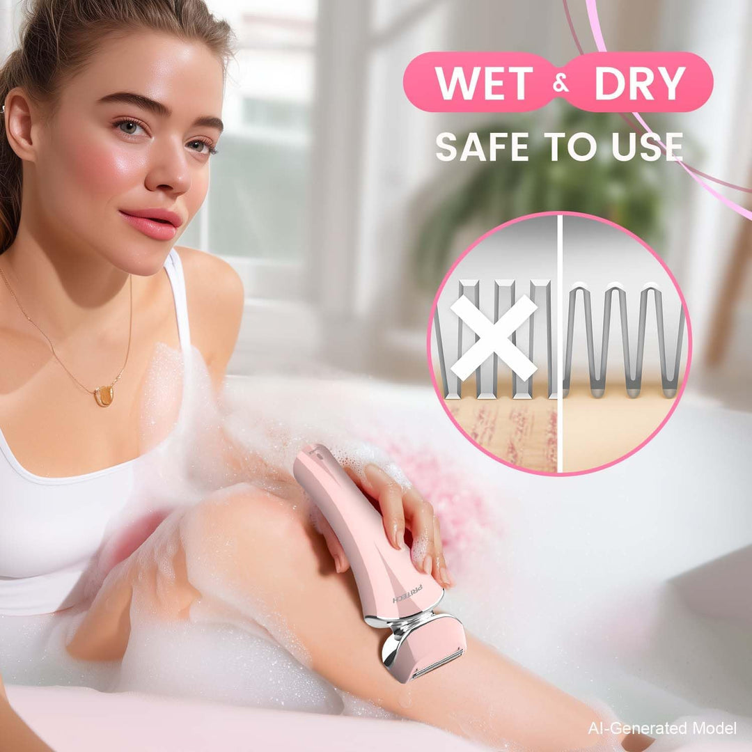 Elektrischer Rasierer für Frauen, Damenrasierer, Bikini-Trimmer, Körperhaarentfernung für Beine und