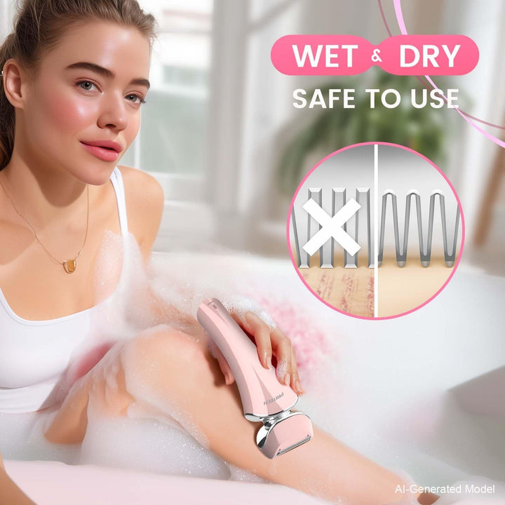 Elektrischer Rasierer für Frauen, Damenrasierer, Bikini-Trimmer, Körperhaarentfernung für Beine und