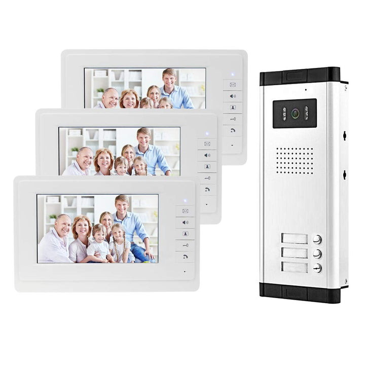 uoweky Video-Türsprechanlage, 17,8 cm, Farbkabelgebunden, Infrarot-Türsystem, Nachtsichtkamera, 720p