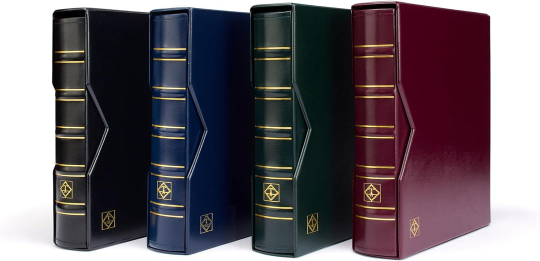 Leuchtturm 320397 Münzalbum Optima Classic - 10 Münzhüllen für Ø 42, 27, 20, 34 mm, 2 Deckblätter, S