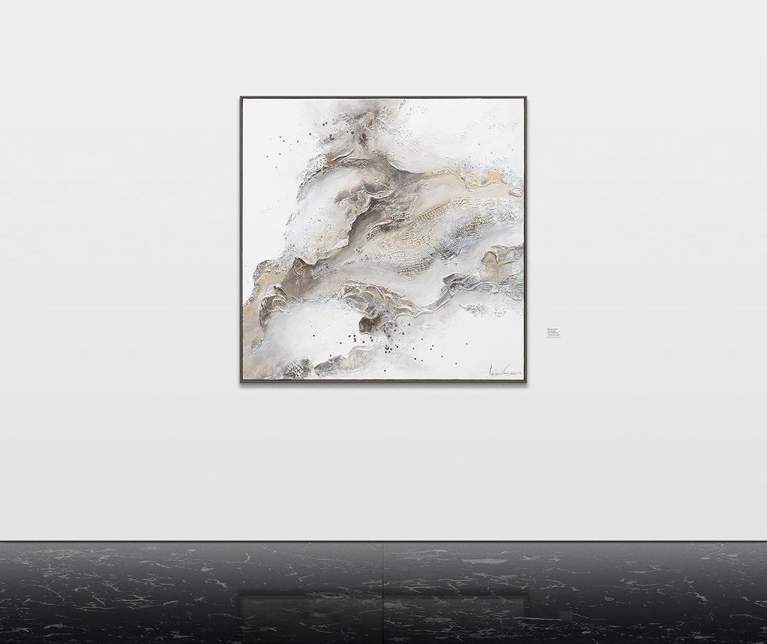 YS-Art XXL Design Abstrakt Acryl Gemälde auf Leinwand mit Rahmen Erschaffung handgemalte Wandbilder