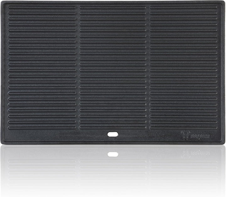 BBQ-Toro Gusseisen Grillplatte | 48 x 31,5 cm | Wendeplatte, beidseitig verwendbar | Rechteckig, Uni