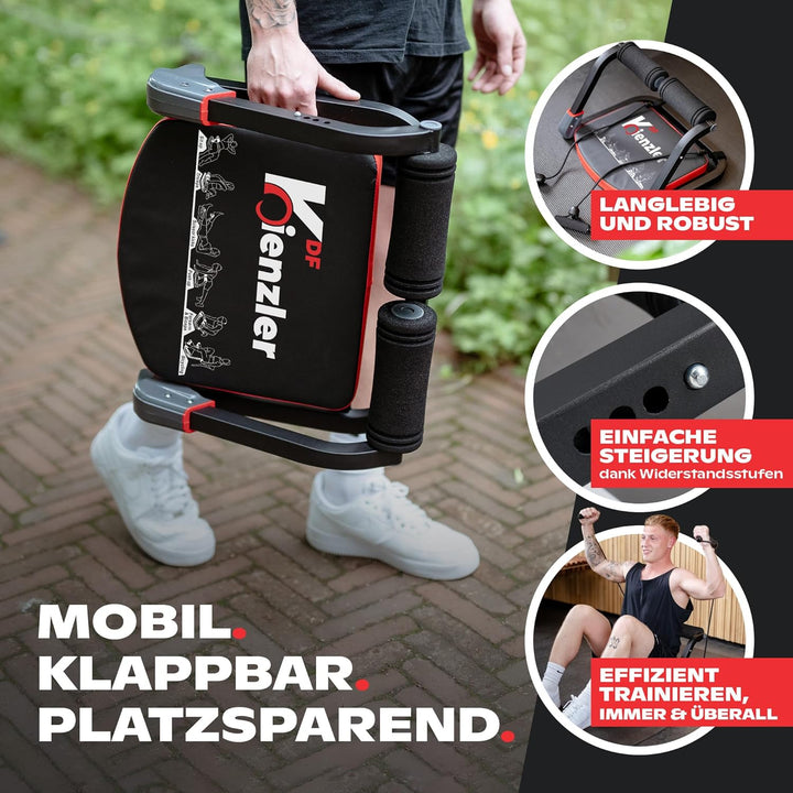 Fitnessgerät für Zuhause - Bauchtrainer - Bauchmuskeltrainer, Rückentrainer, Home Gym - Zusammenklap
