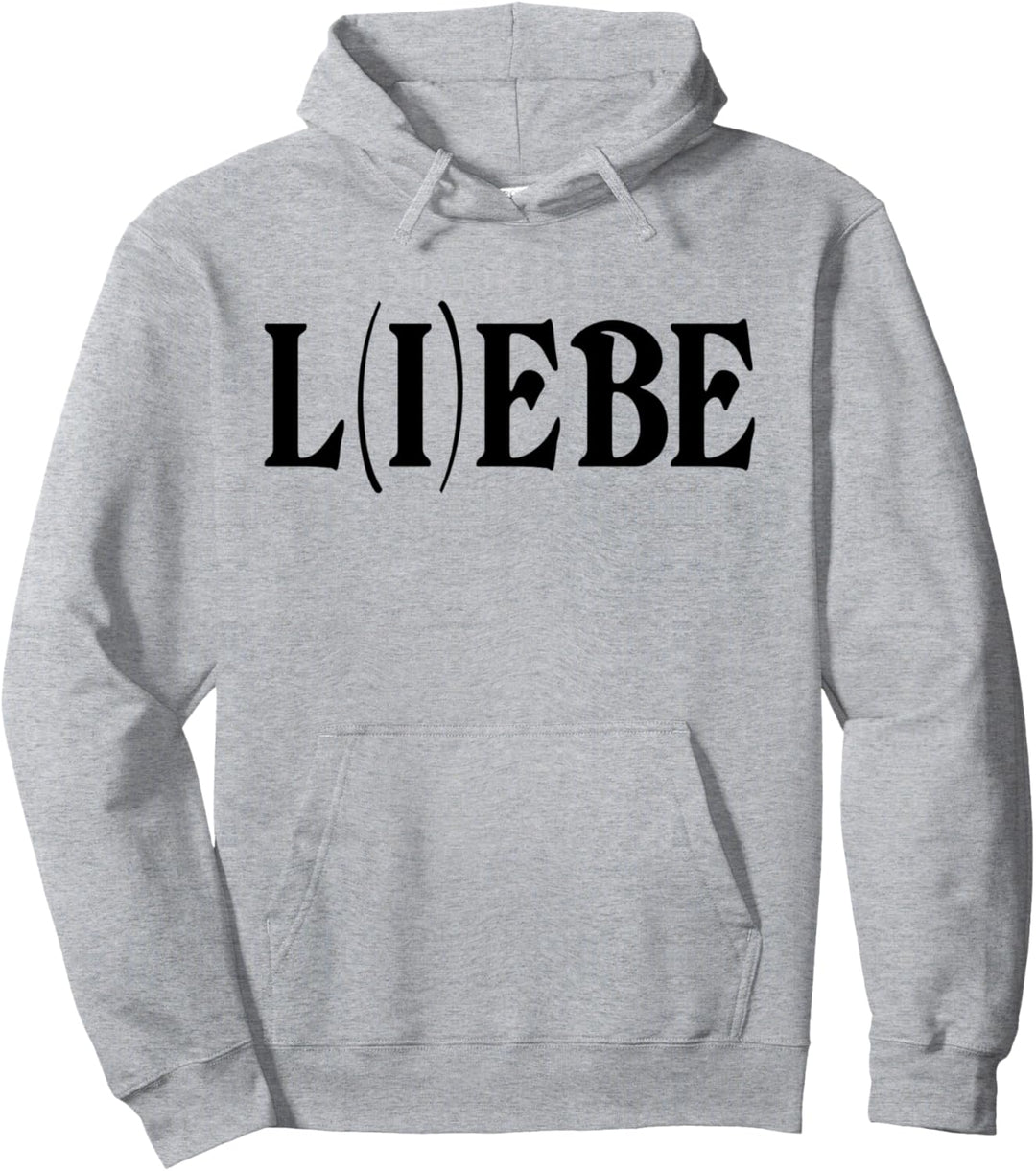 L(i)ebe Spruch Für Optimisten Liebe Lebe Damen Pullover Hoodie