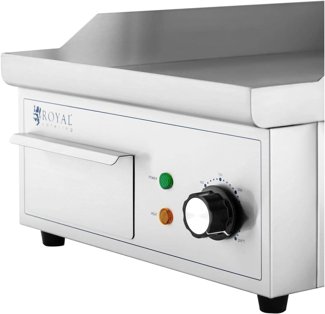 Royal Catering RCPG45-M Elektro Grillplatte 360 x 380 mm gerippt und glatt 2.000 W Elektrogrill Gril
