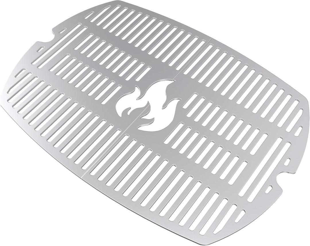 teileplus24 GRE-1-Q2 Grillrost Komplett Set aus V2A Edelstahl kompatibel mit Weber Q200 | Q220 | Q26