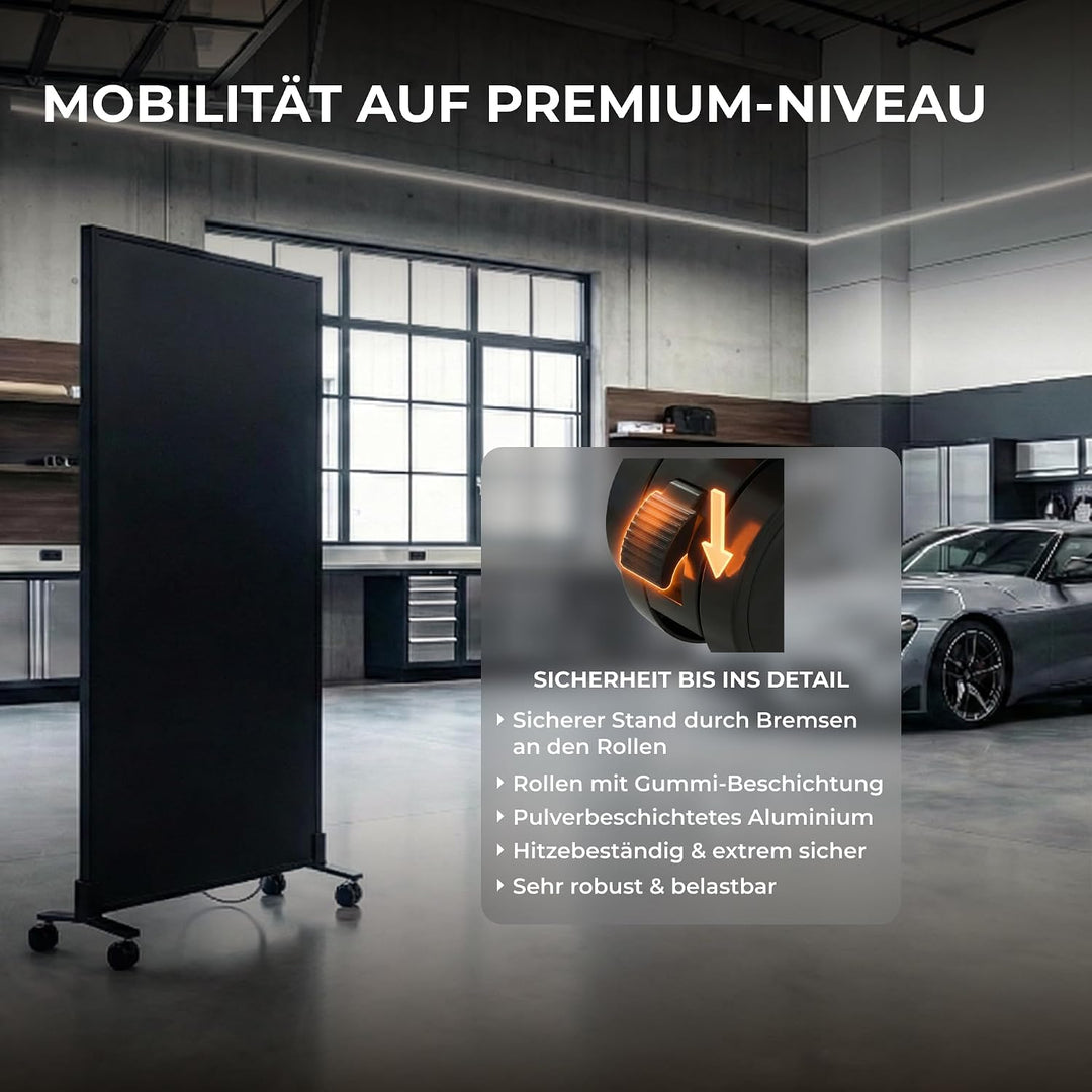 BR Bringer Infrarotheizung Standgerät - 450 Watt - Energiesparend - Mobile Elektroheizung mit Standf