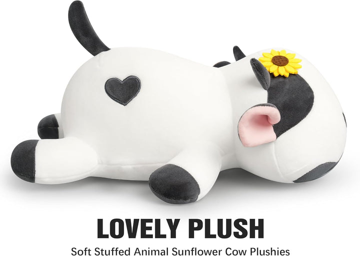 shownicer Plüschtier Kuh Kuscheltier Stofftier Kawaii Kuh Plüsch Kissen Spielzeug Milchkuh Plüsch Wu