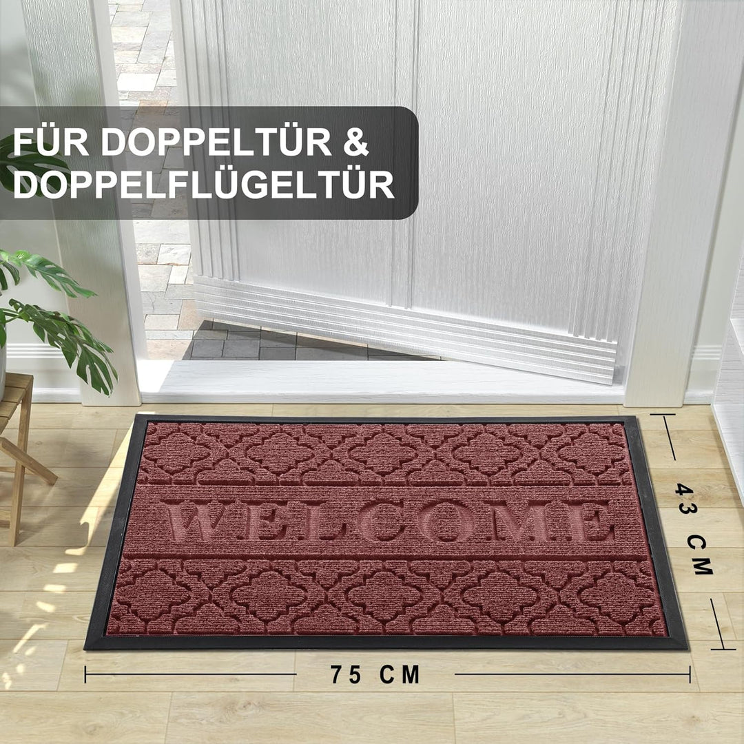 Yimobra Fussmatten – rutschfeste, waschbare, Strapazierfähige Türmatte für Haustüren, Flur, Büro – R